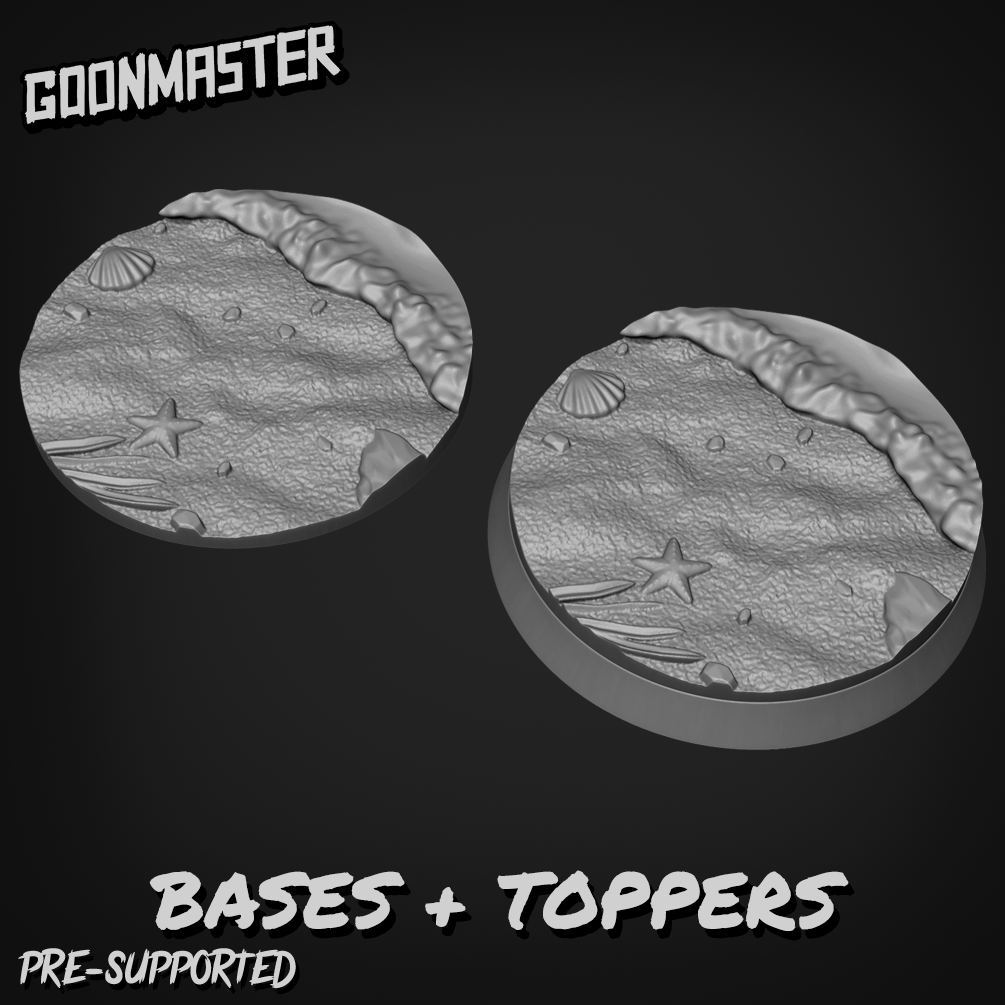 Sandy Beach Bases DND TTRPG Resin Bases 25mm 170mm