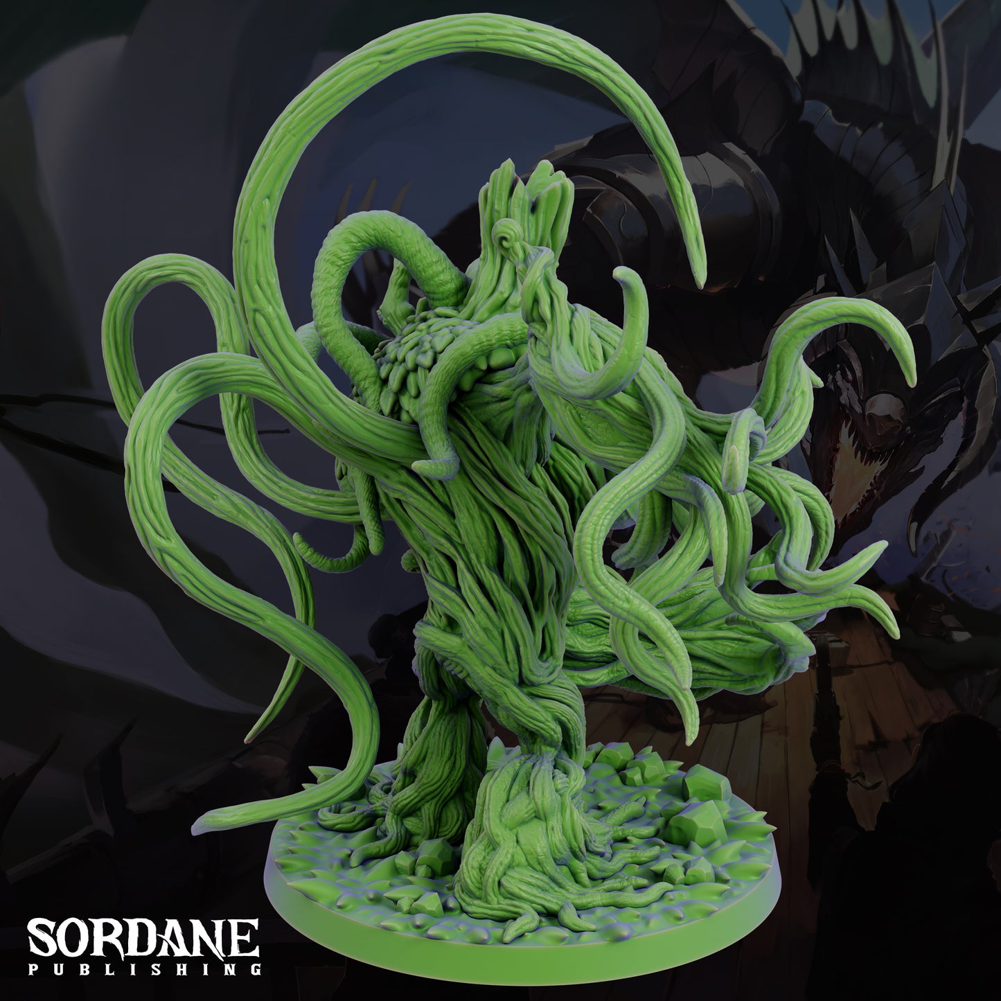 Shambling Mound Plant Monster DND Miniature TTRPG Resin Figure 75mm Base