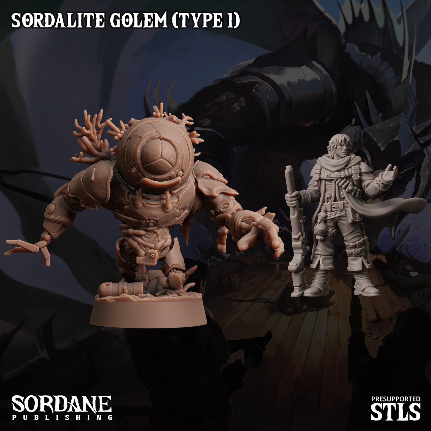 Golem DND Miniature TTRPG Resin Figure 25mm Base