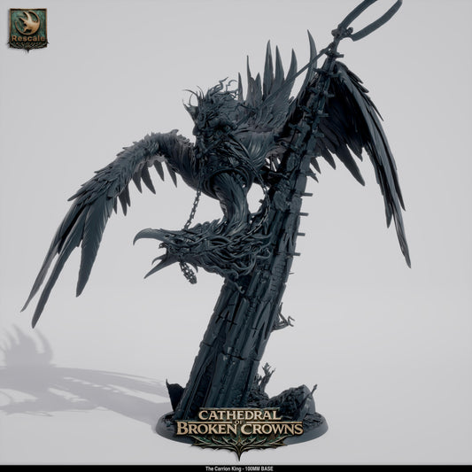 Carrion King Undead Beast King DND Miniature TTRPG Resin Figure 100mm Base