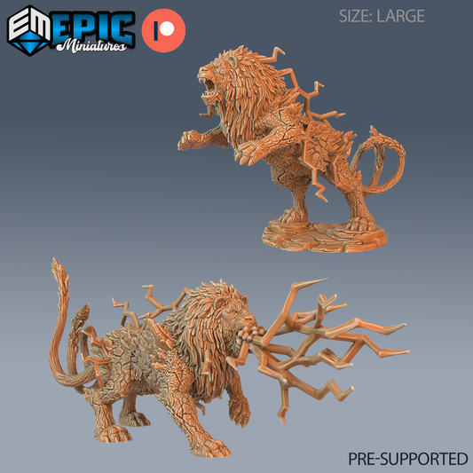 Thunder Lion DND TTRPG Resin Model 51mm Base