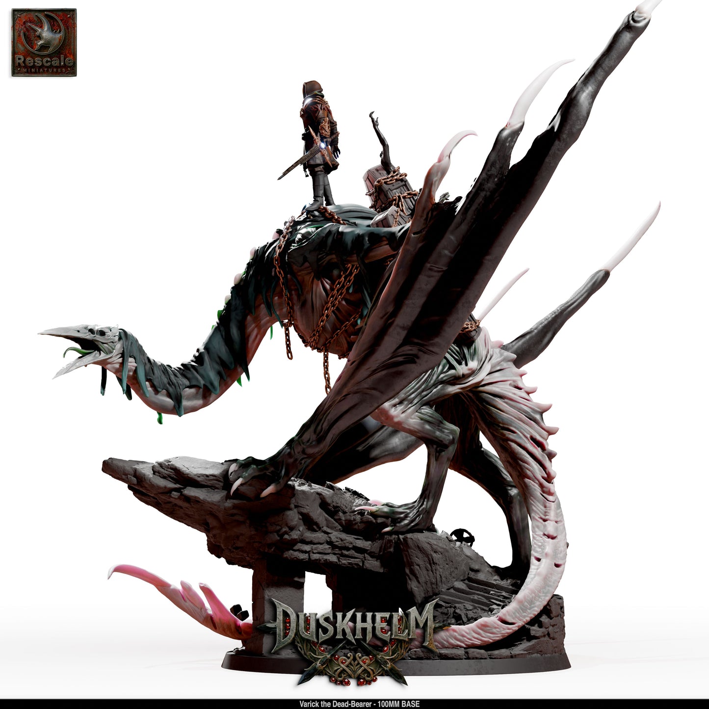 Shroudwing Mournwing Dragon DND Miniature TTRPG Resin Figure 100mm Base