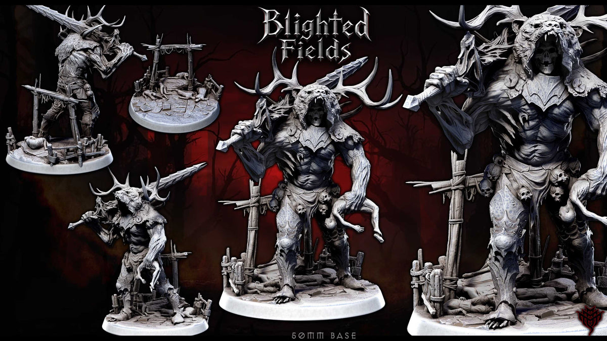 Blighted Wicked Hunt DND TTRPG Resin Model 50mm Base