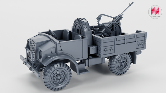Chevrolet 15 CWT 4x4 CMP Breda 35 AA Gun 1:56 Scale Resin Model