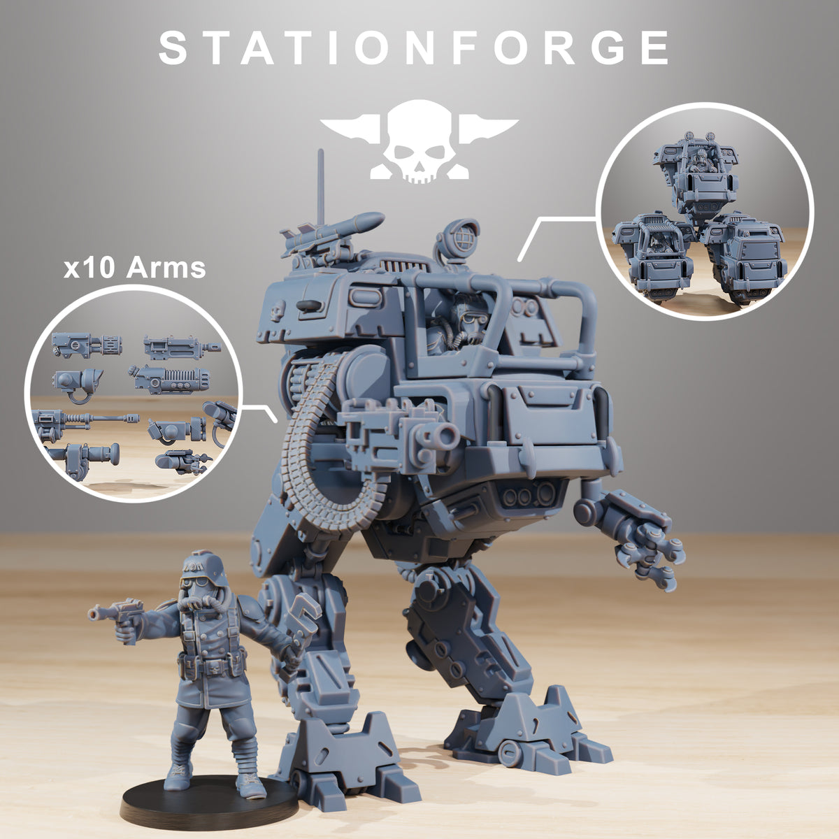 Grim Guard Walker MK1 DND TTRPG Resin Model