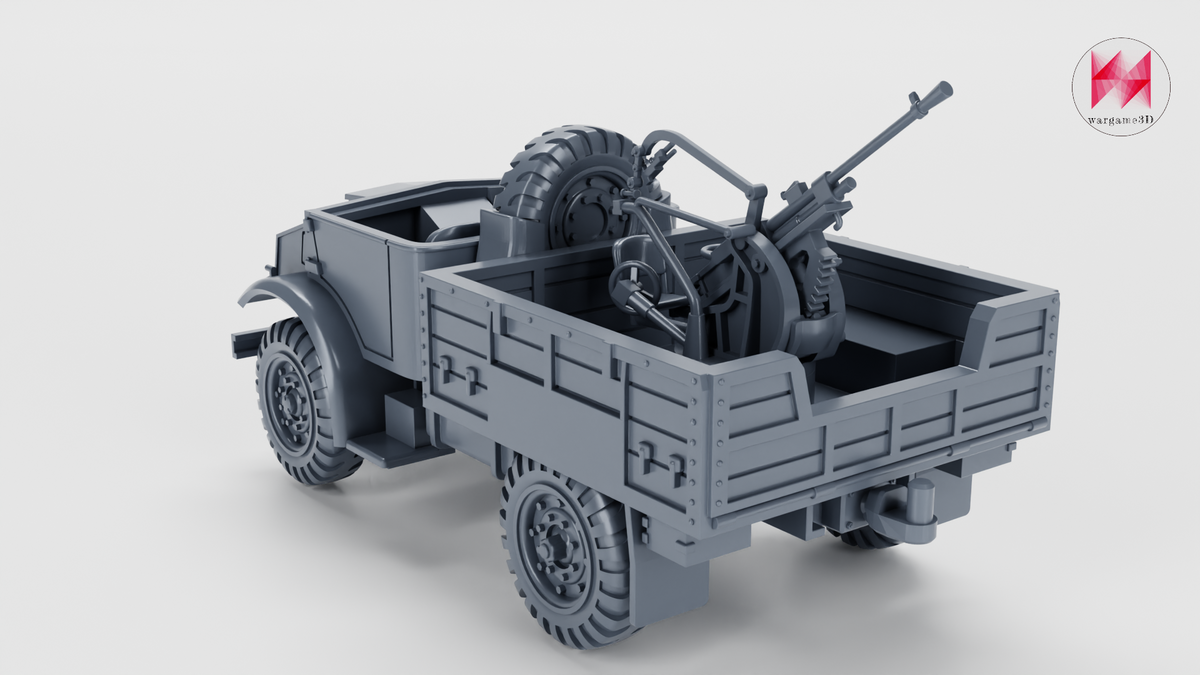 Chevrolet 15 CWT 4x4 CMP Breda 35 AA Gun 1:56 Scale Resin Model