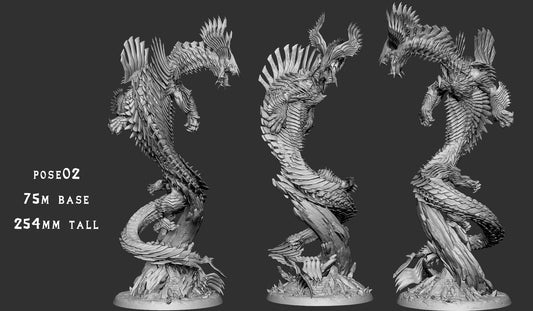 Jinaad Dragon Beast DND TTRPG Resin Model 75mm Base