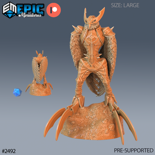 Owl Harpy DND Miniature TTRPG Resin Figure 50mm Base