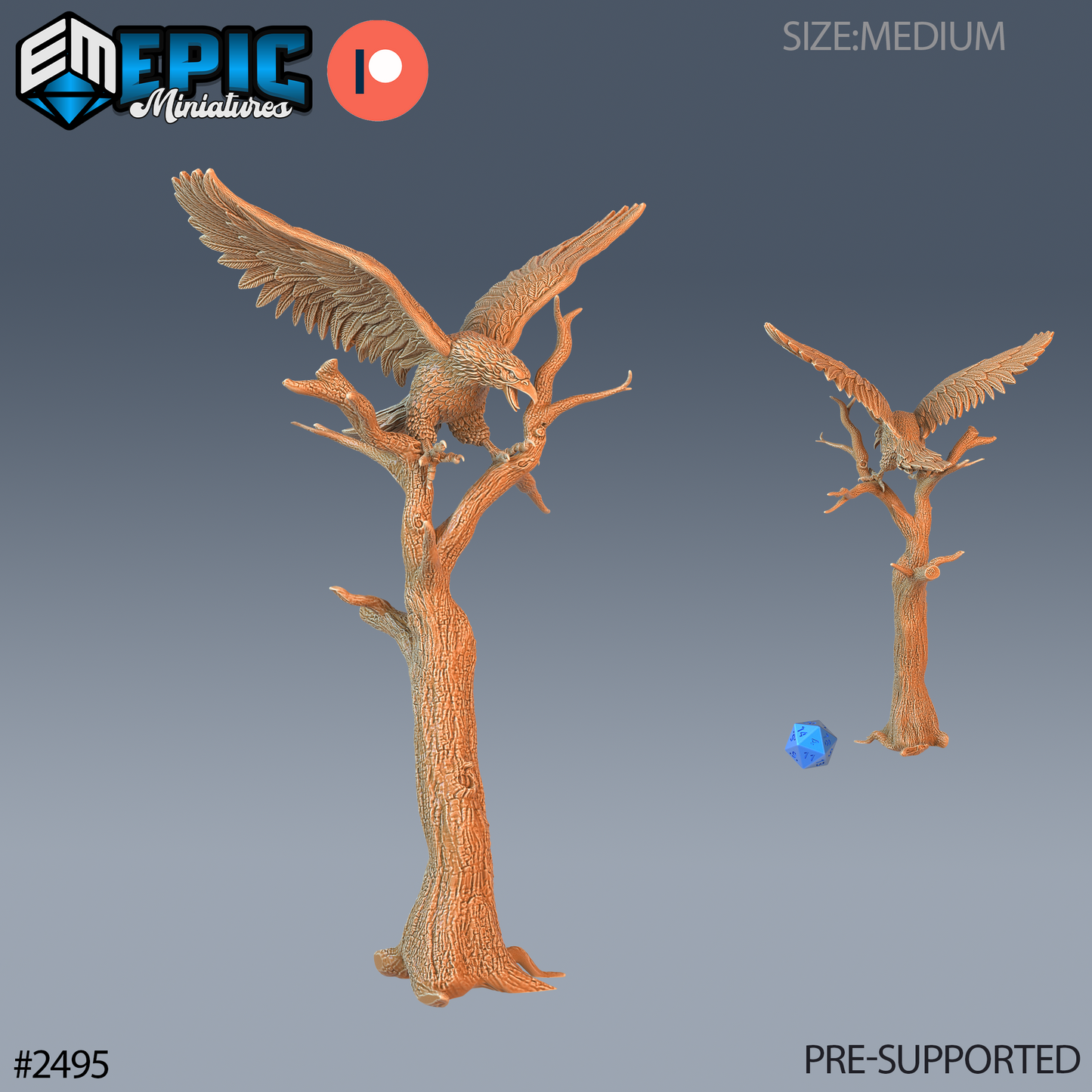 Roc Giant Bird DND Miniature TTRPG Resin Figure 25mm 50mm 75mm Base
