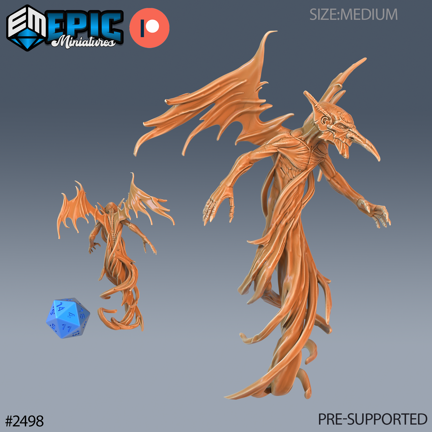Air Mephit DND Miniature TTRPG Resin Figure 25mm Base