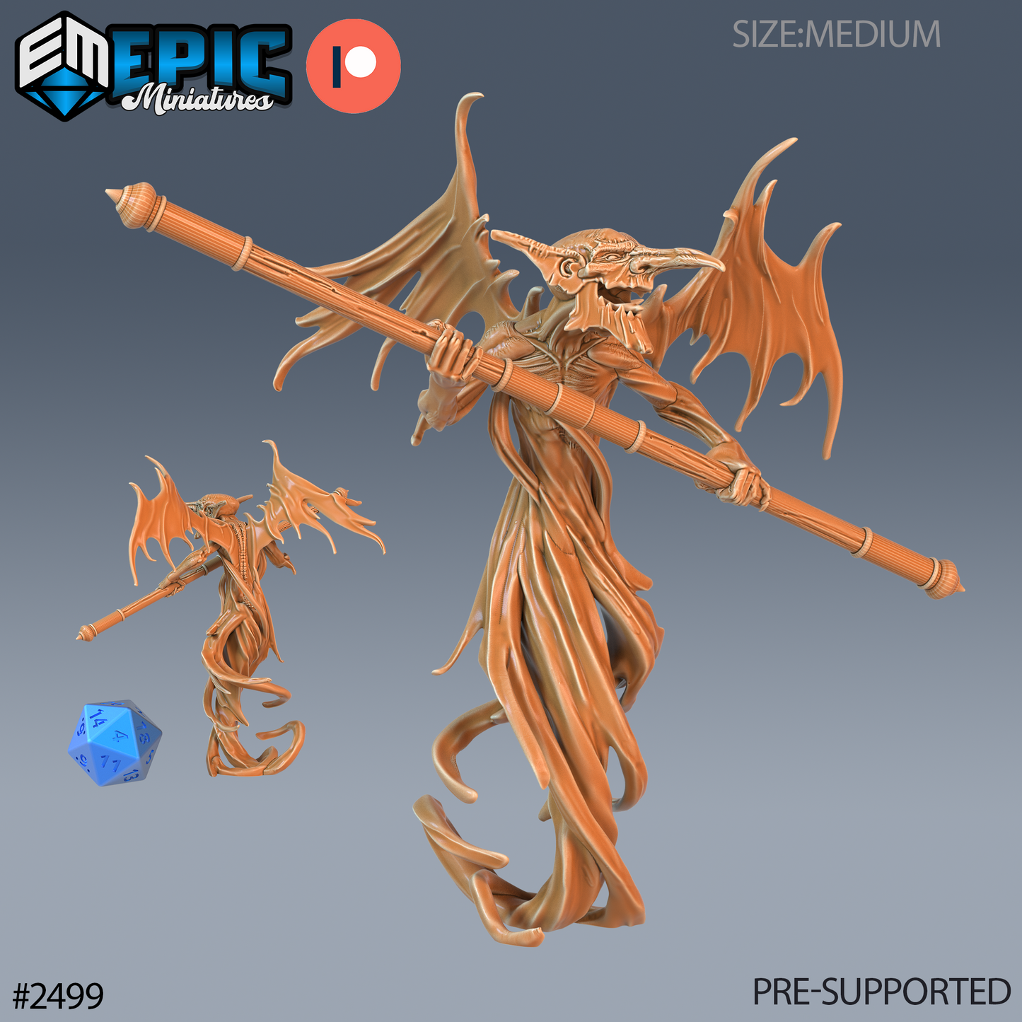Air Mephit DND Miniature TTRPG Resin Figure 25mm Base