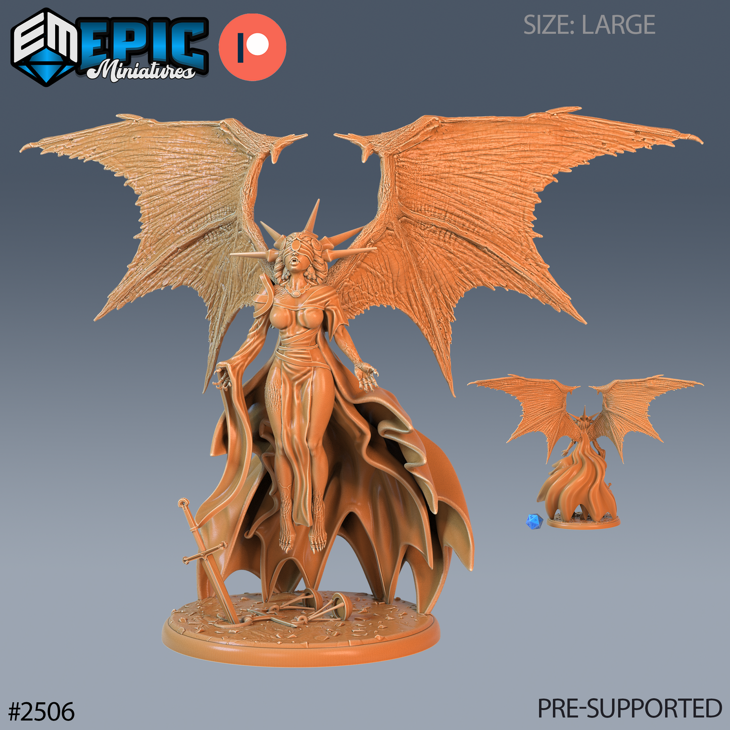 Justica DND Miniature TTRPG Resin Figure 50mm Base