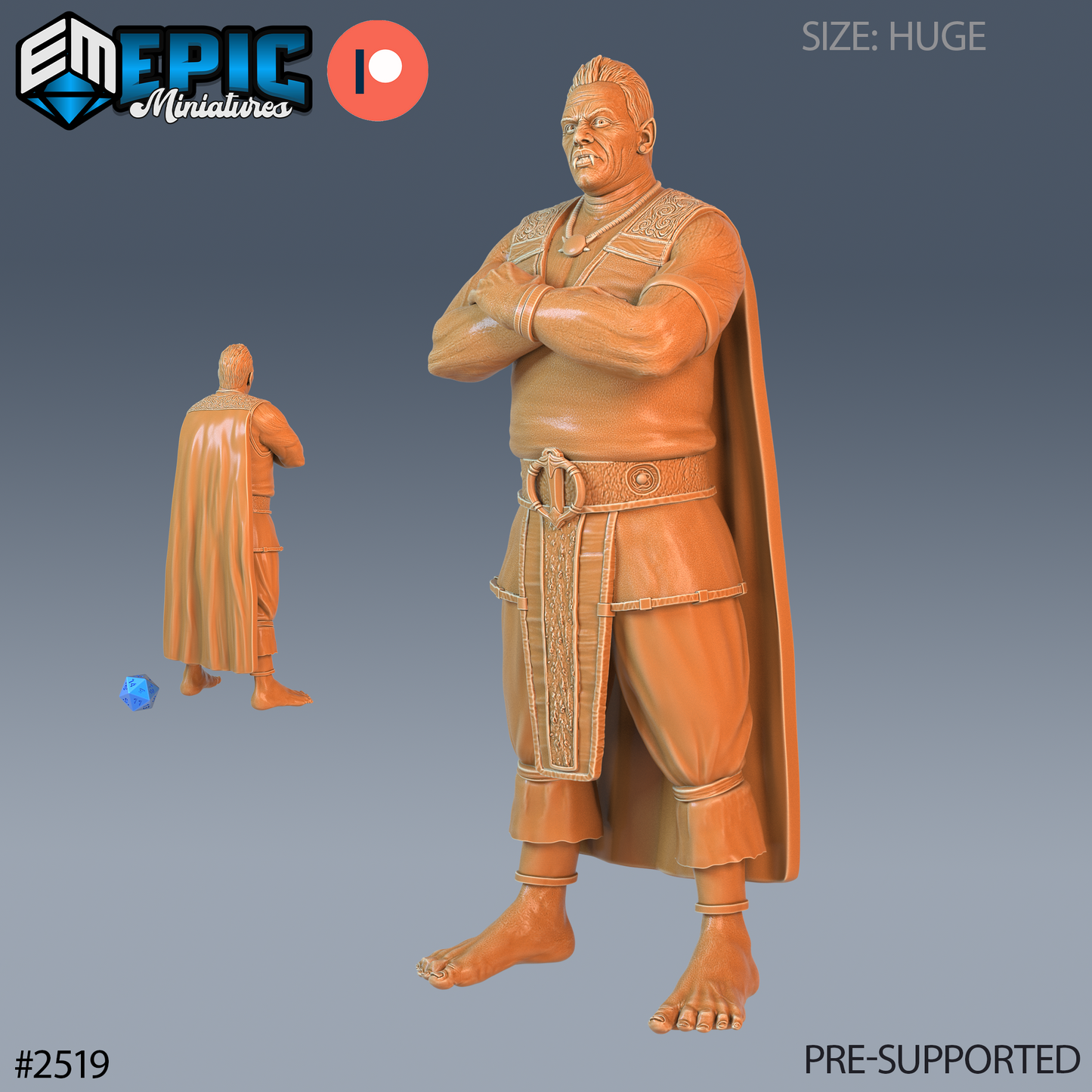 Cloud Giant DND TTRPG Resin Model 76mm Base