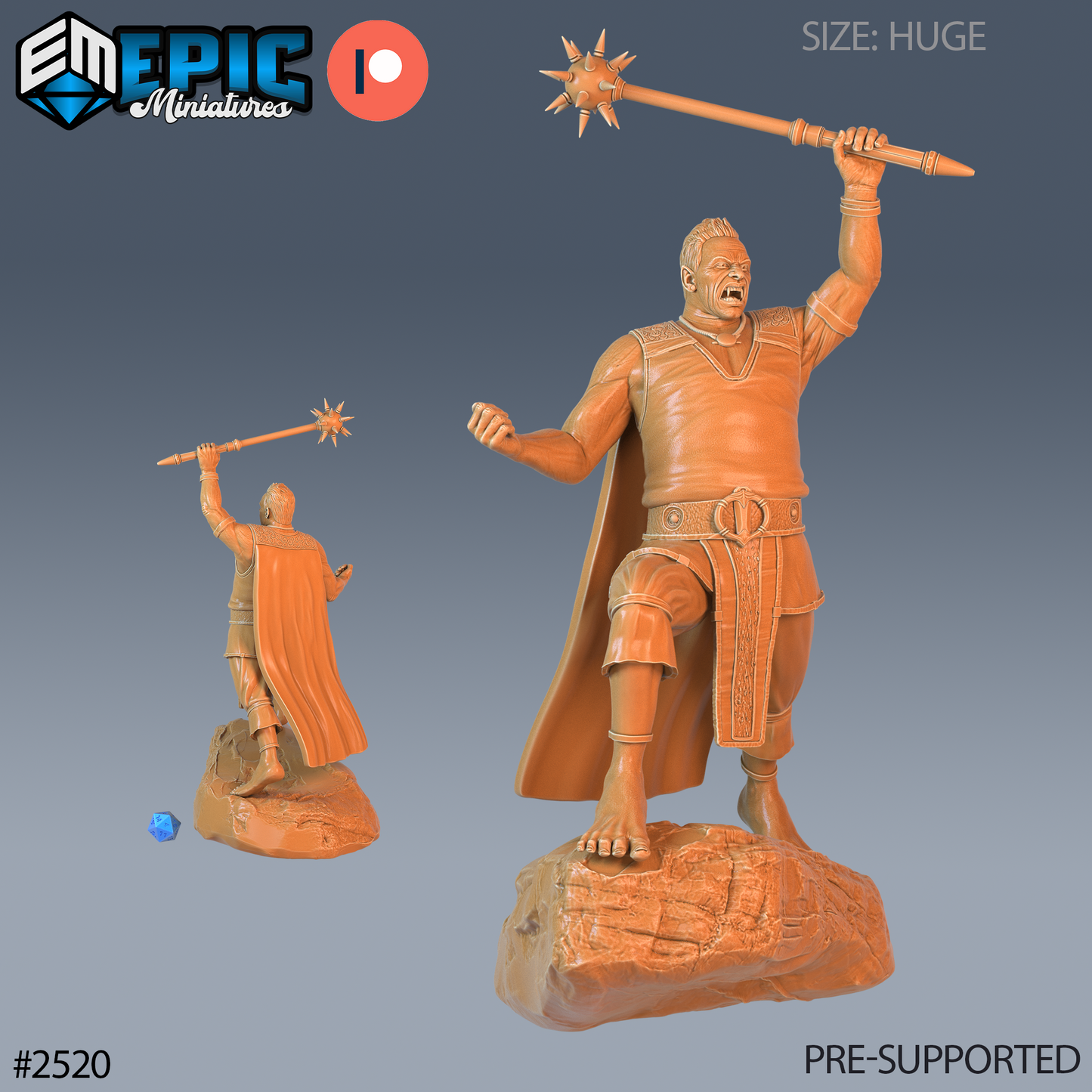 Cloud Giant DND TTRPG Resin Model 76mm Base