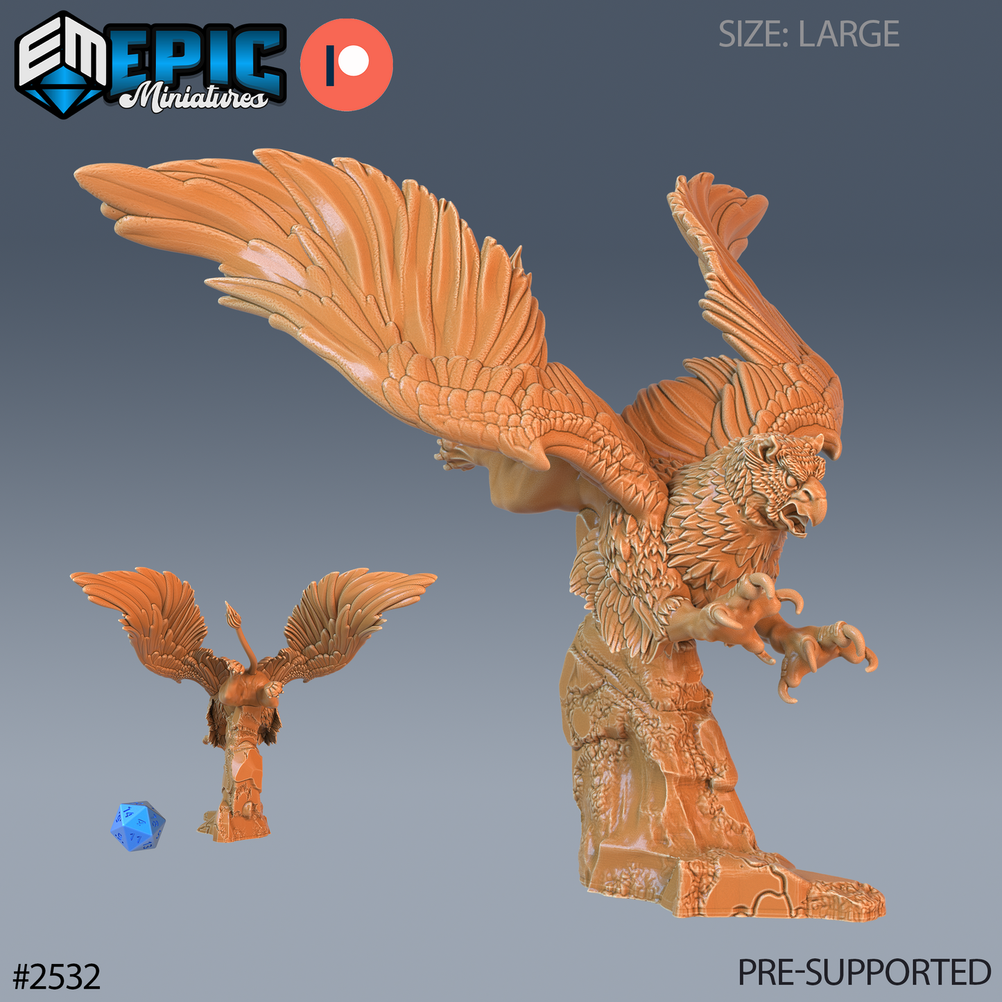 Griffin DND TTRPG Resin Model 51mm Base
