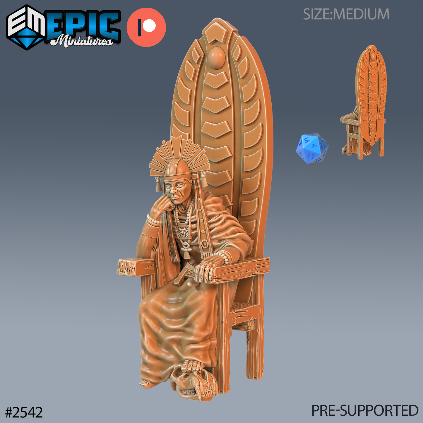 Shaman Chief DND Miniature TTRPG Resin Figure 25mm Base