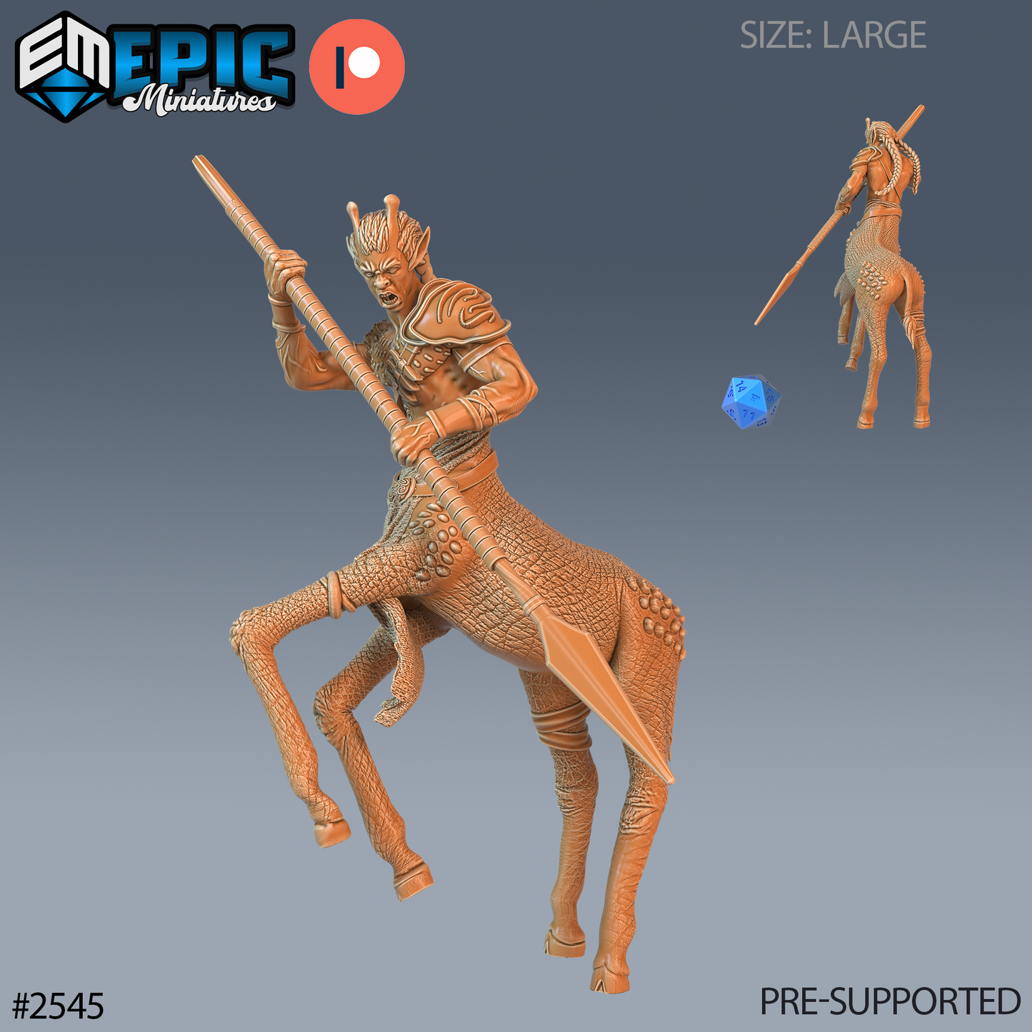 Giraffe Centaur DND TTRPG Resin Model 51mm Base
