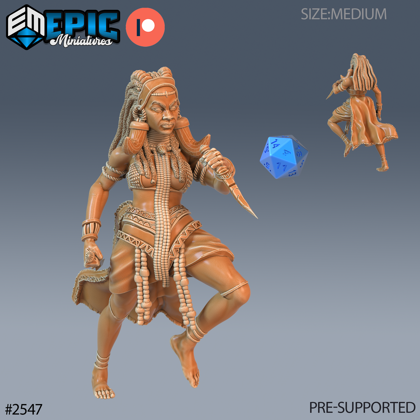 Tribe Princess DND Miniature TTRPG Resin Figure 25mm Base