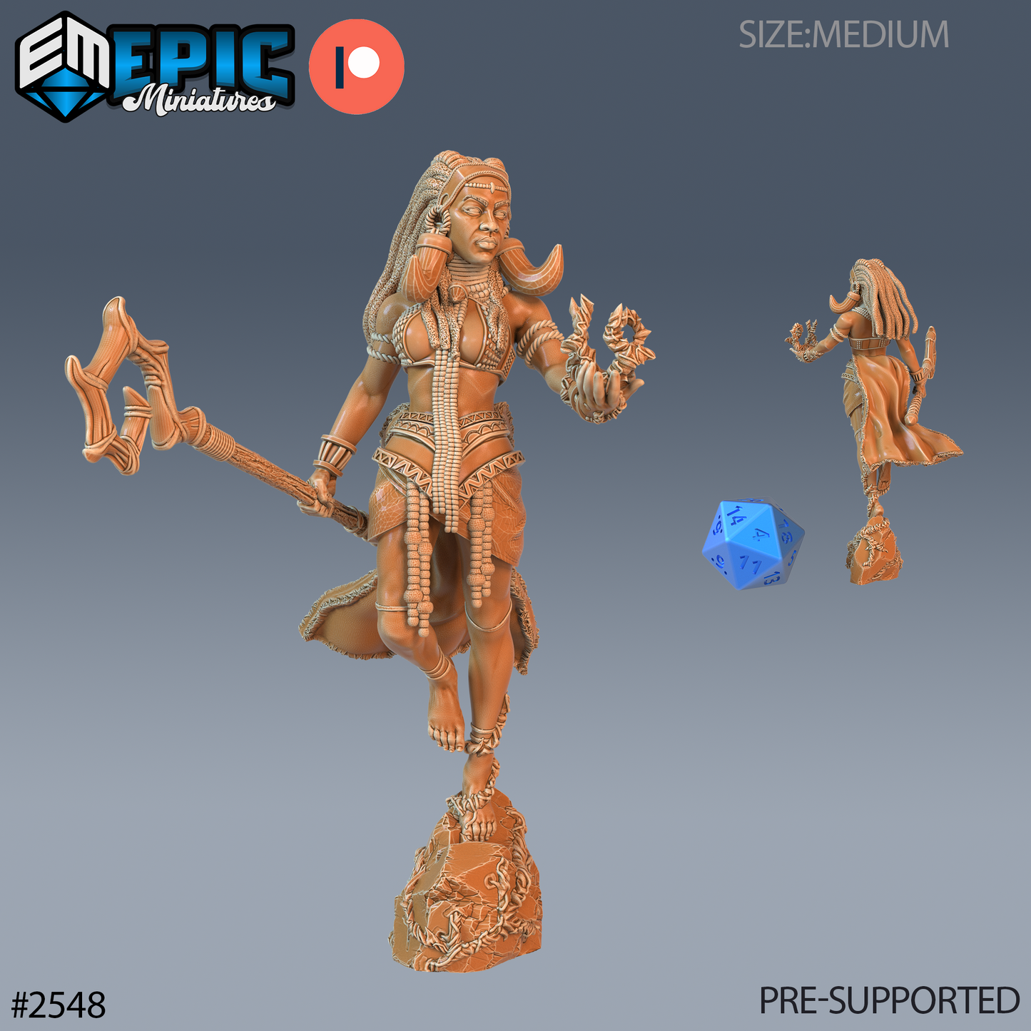 Tribe Princess DND Miniature TTRPG Resin Figure 25mm Base
