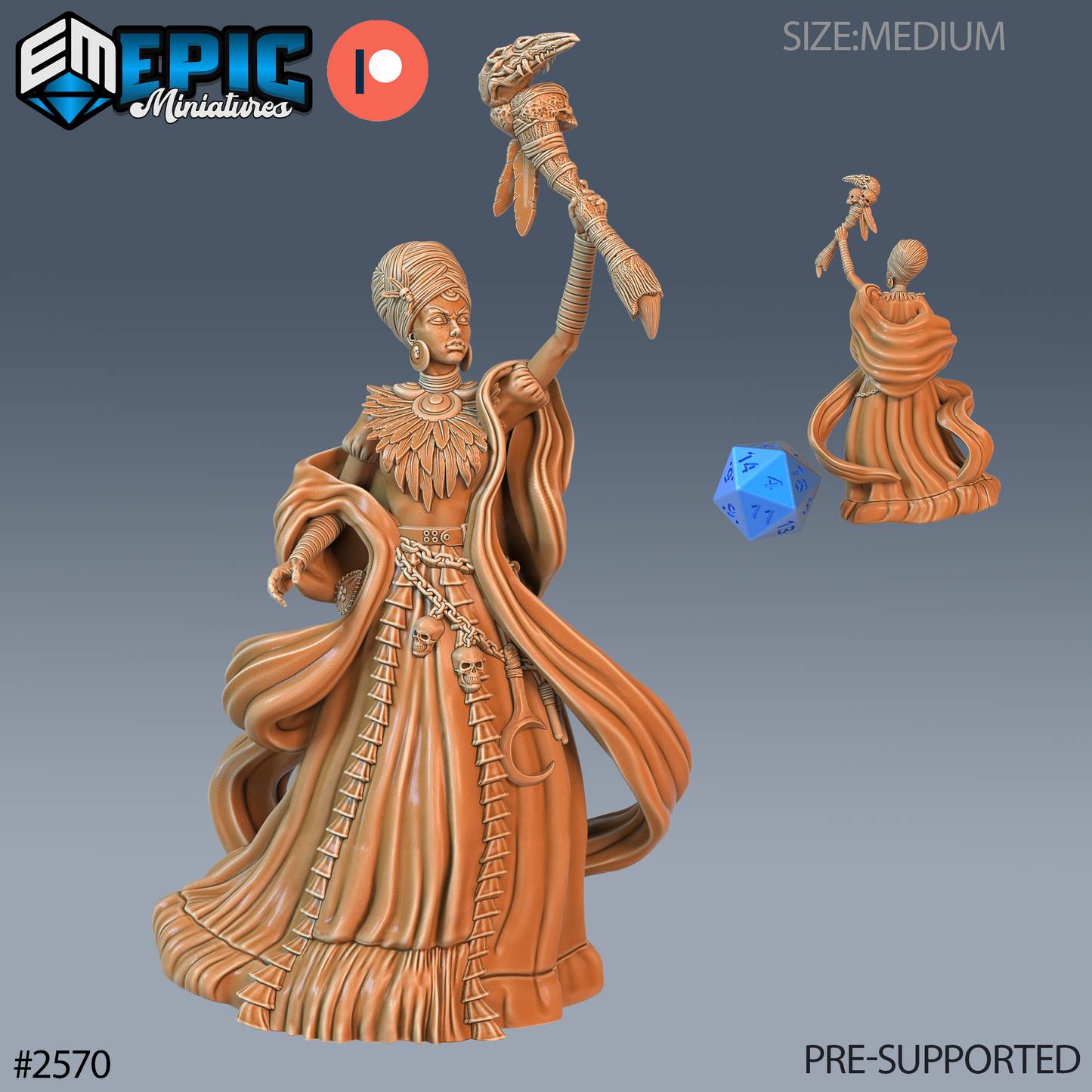 Southern Queen DND Miniature TTRPG Resin Figure 25mm Base