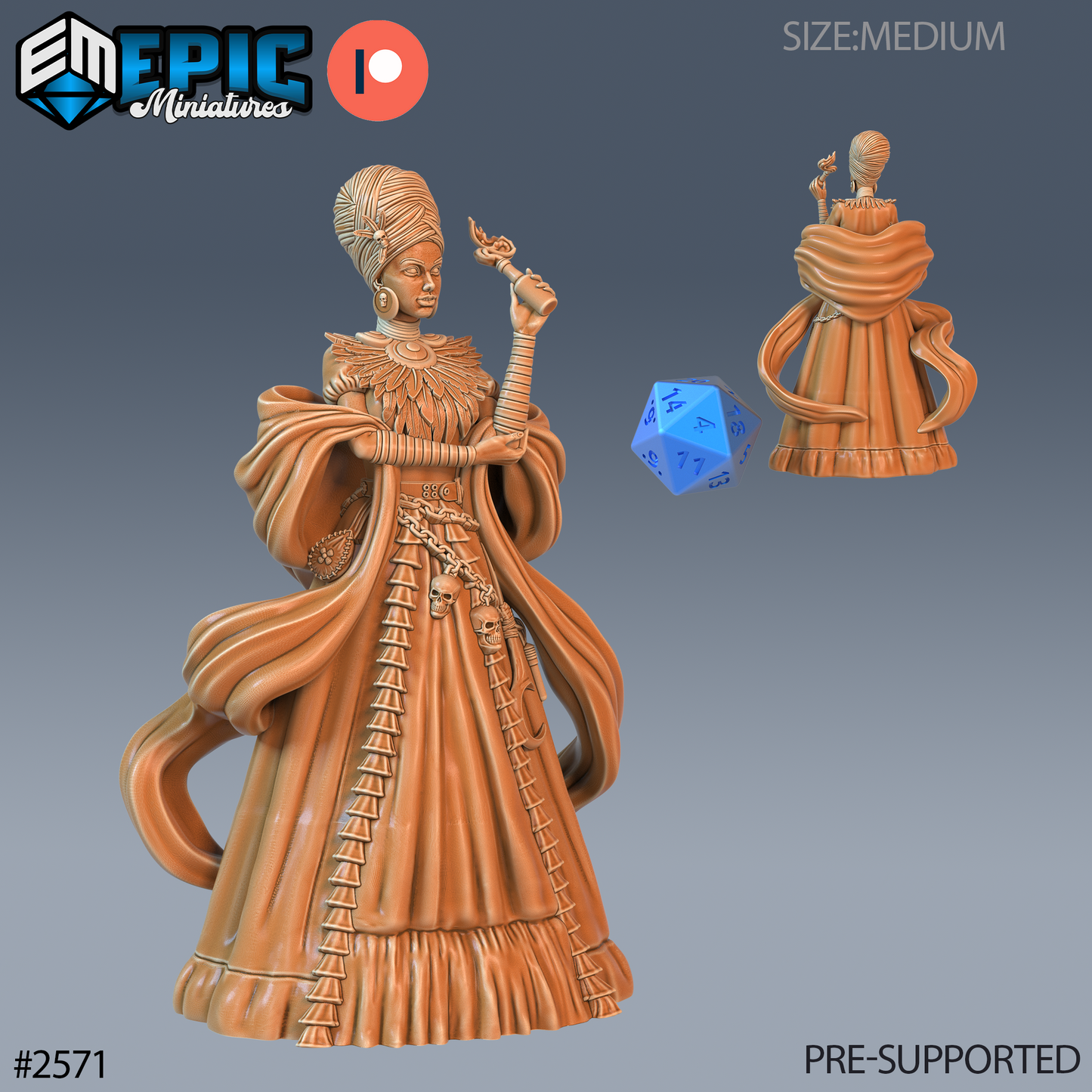Southern Queen DND Miniature TTRPG Resin Figure 25mm Base