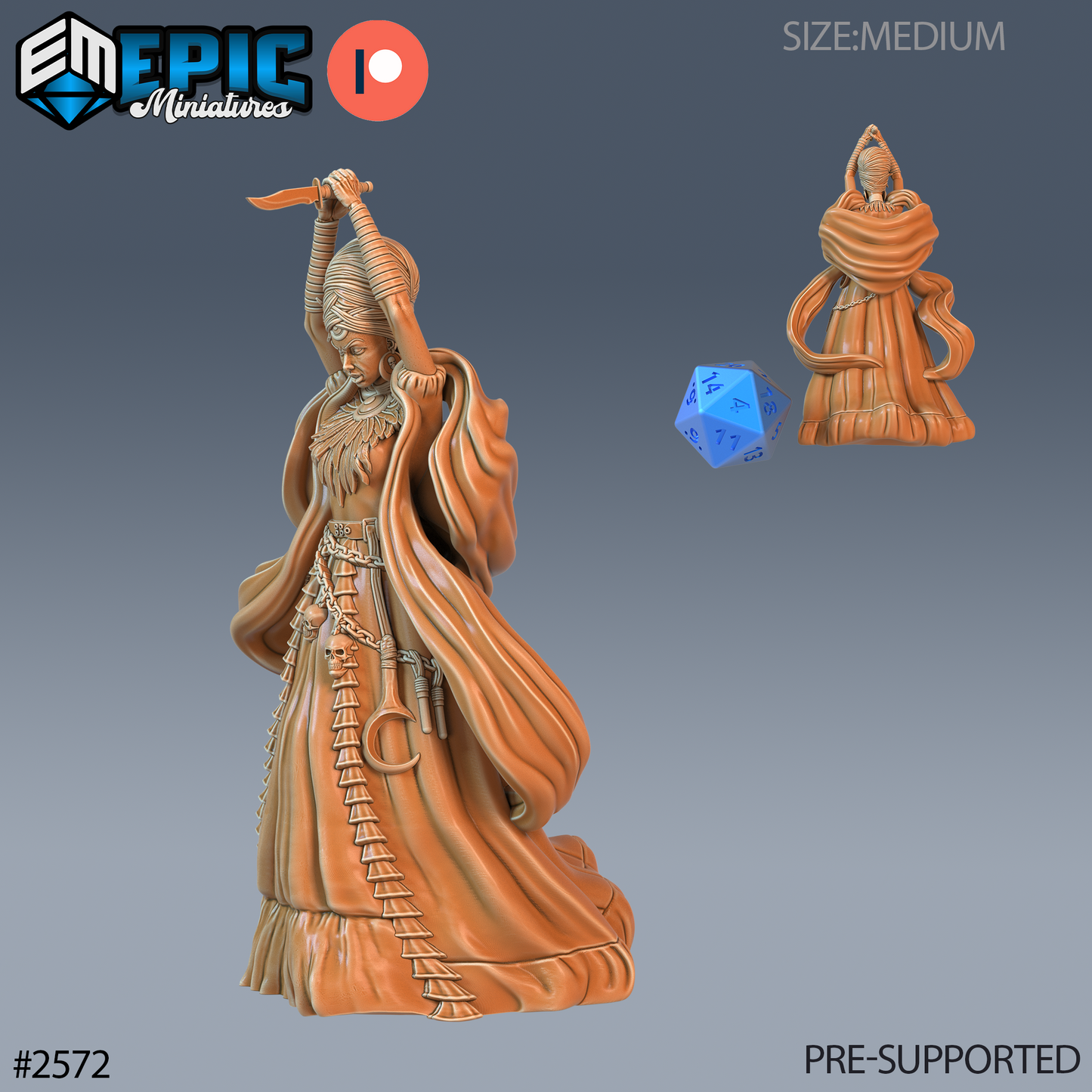 Southern Queen DND Miniature TTRPG Resin Figure 25mm Base