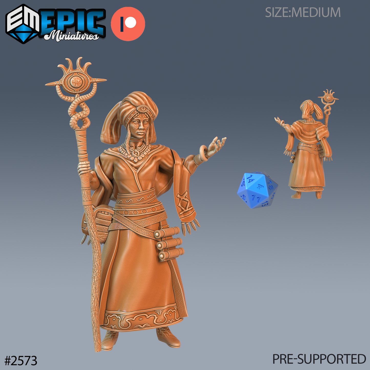 Tribe Seer DND Miniature TTRPG Resin Figure 25mm Base