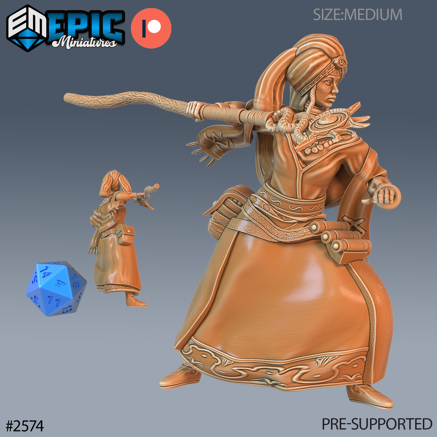 Tribe Seer DND Miniature TTRPG Resin Figure 25mm Base