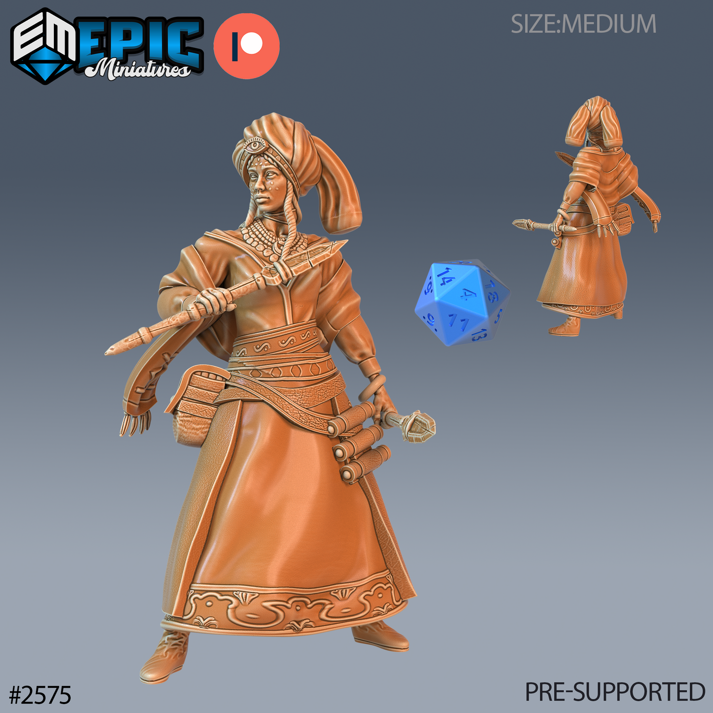 Tribe Seer DND Miniature TTRPG Resin Figure 25mm Base