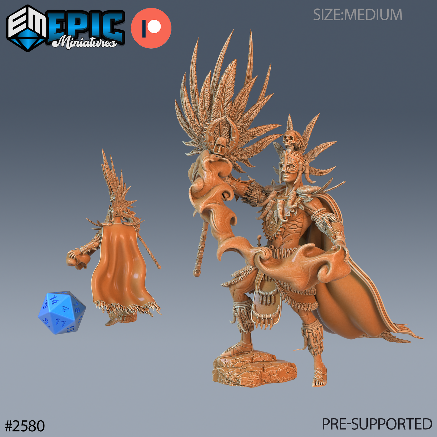 Voodoo Priest DND Miniature TTRPG Resin Figure 25mm Base