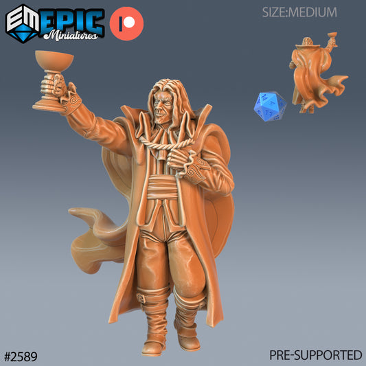 Vampire Baron DND Miniature TTRPG Resin Figure 25mm Base