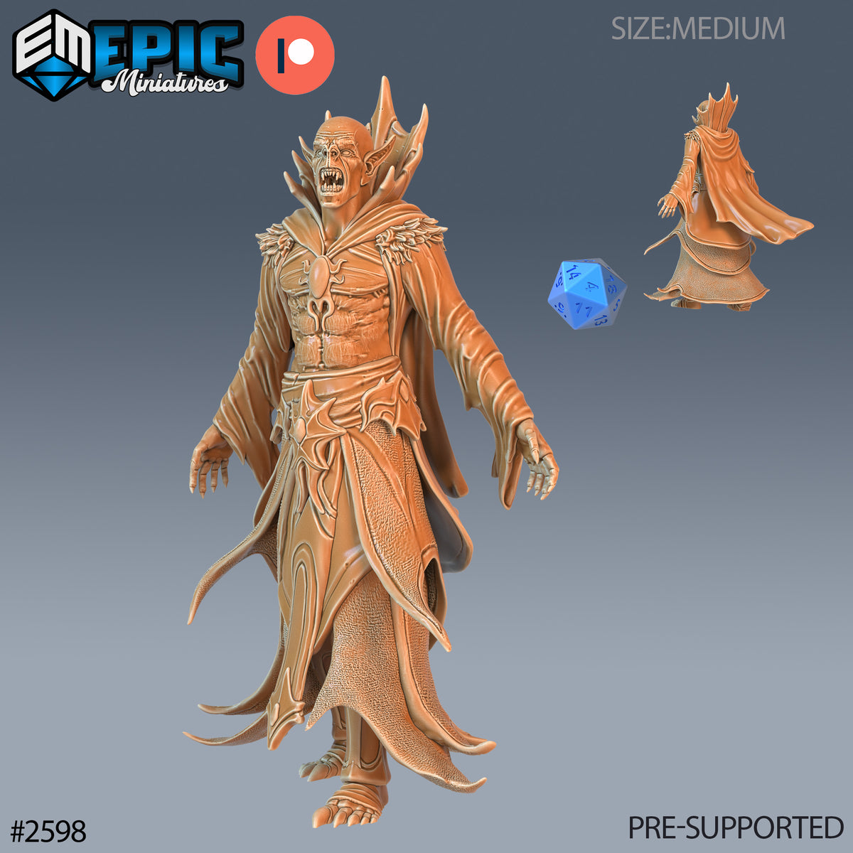 Nosferatu DND Miniature TTRPG Resin Figure 25mm Base