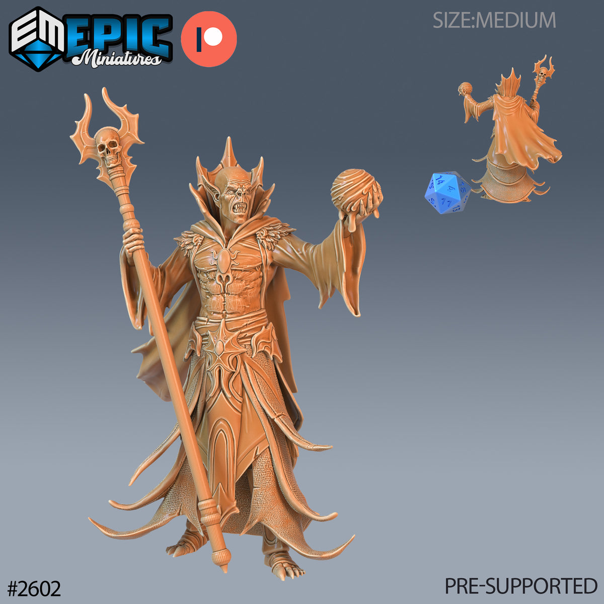 Nosferatu DND Miniature TTRPG Resin Figure 25mm Base