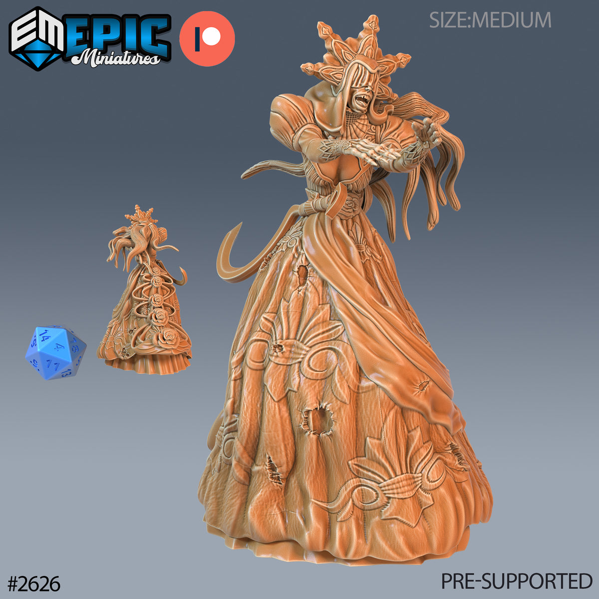 Dark Bride DND Miniature TTRPG Resin Figure 25mm Base