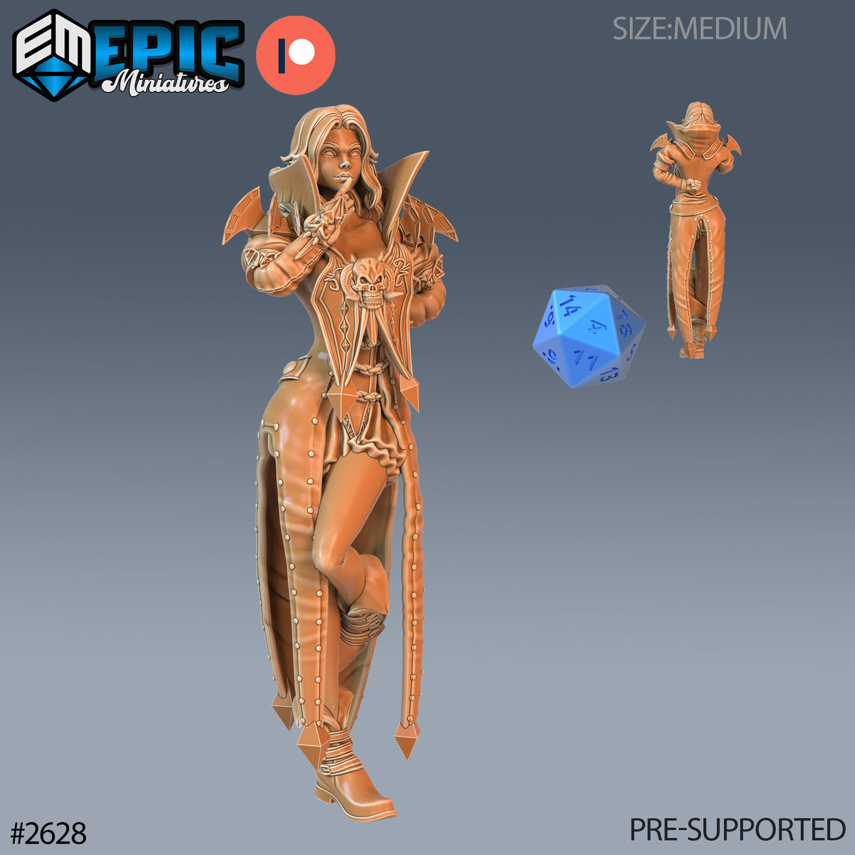Vampire Princess DND Miniature TTRPG Resin Figure 25mm Base