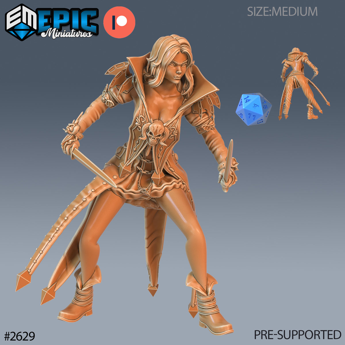 Vampire Princess DND Miniature TTRPG Resin Figure 25mm Base