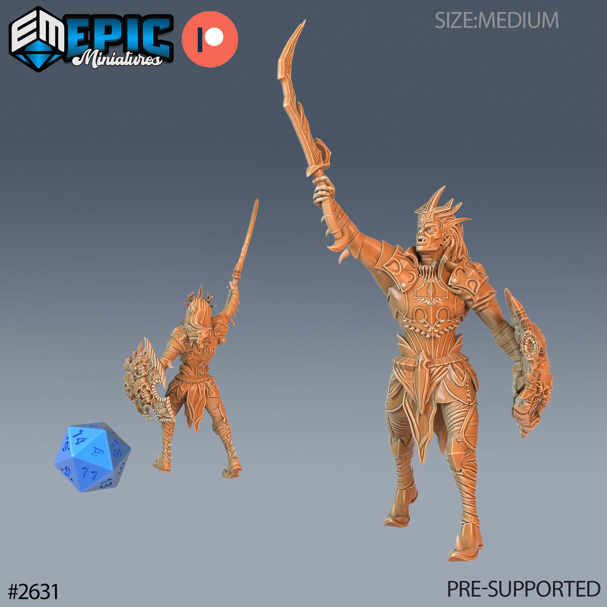 Blood Paladin DND Miniature TTRPG Resin Figure 25mm Base
