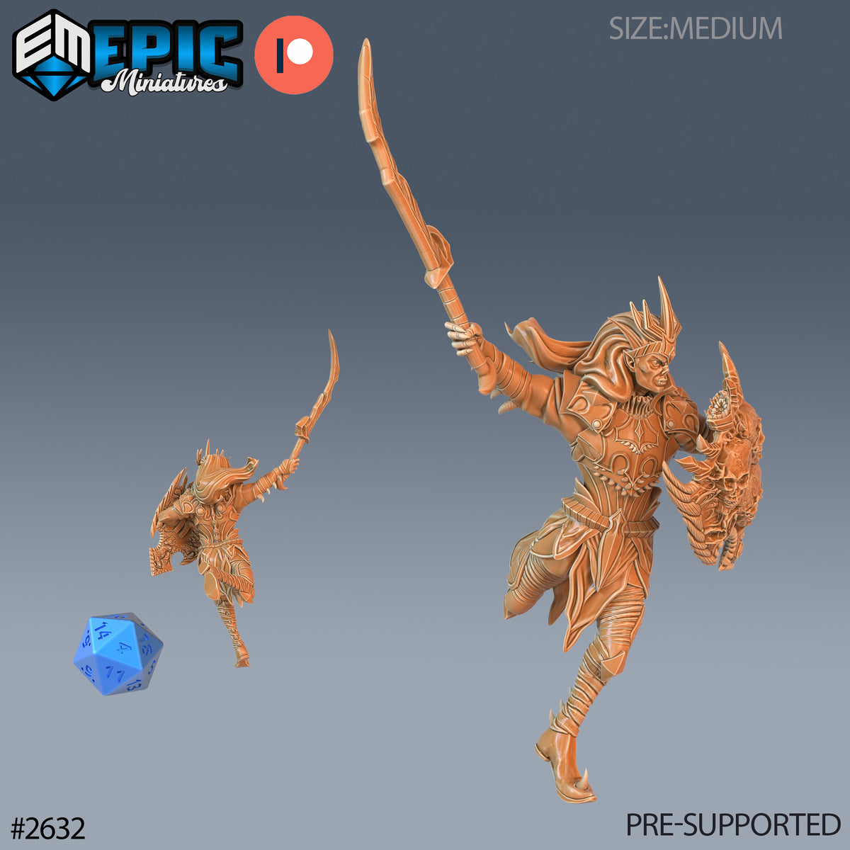 Blood Paladin DND Miniature TTRPG Resin Figure 25mm Base