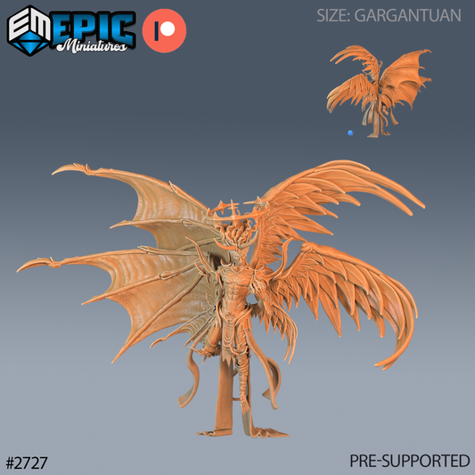 Beelzebub The Fallen Angel D&D Miniature | Archdemon Boss Figure | Resin Tabletop RPG Model | 100mm Base