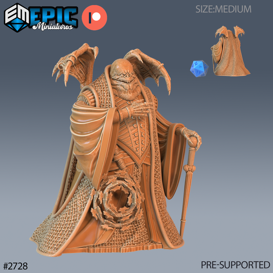 Amnizu D&D Miniature | Infernal Devil Spellcaster | Resin Tabletop RPG Figure | 25mm Base