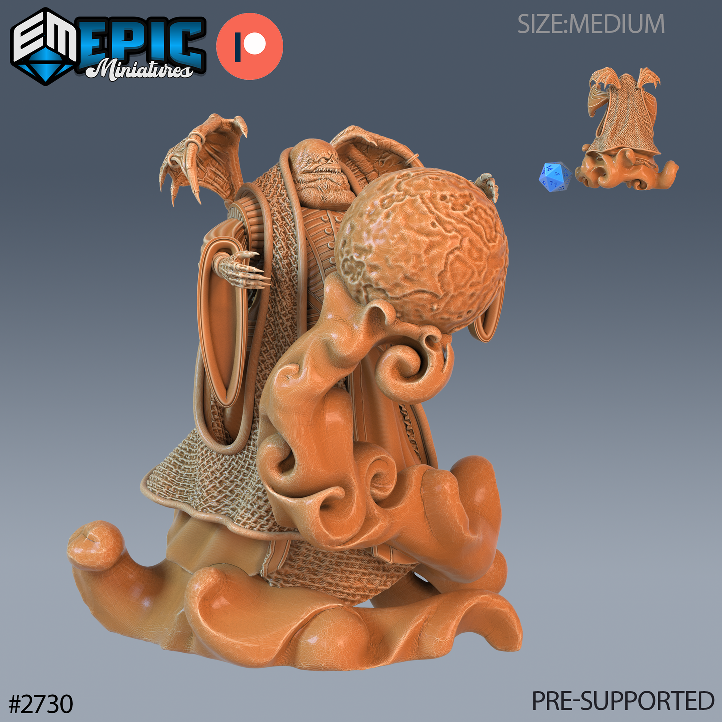 Amnizu D&D Miniature | Infernal Devil Spellcaster | Resin Tabletop RPG Figure | 25mm Base