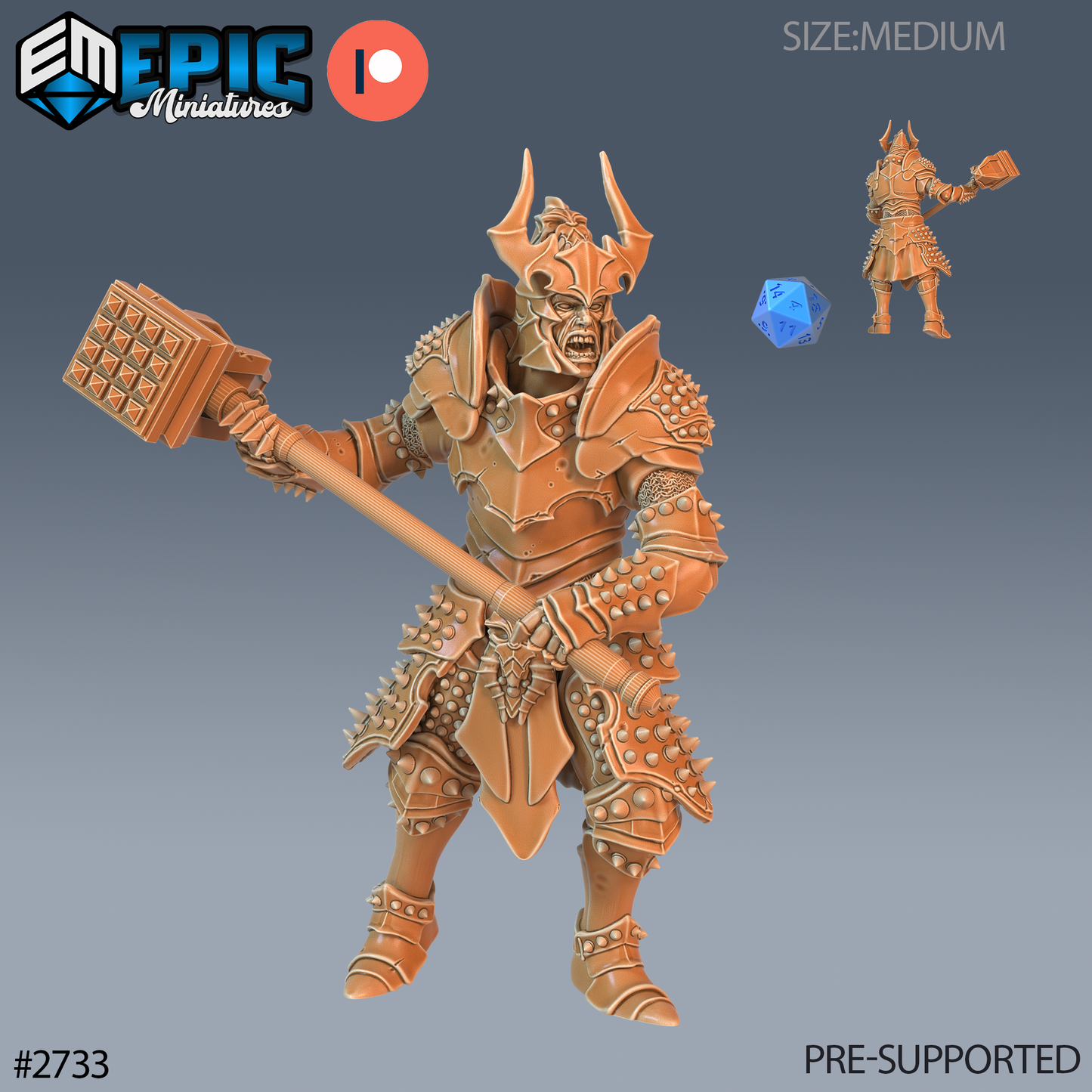 Narzugon D&D Miniature | Infernal Cavalry Devil | Resin Tabletop RPG Figure