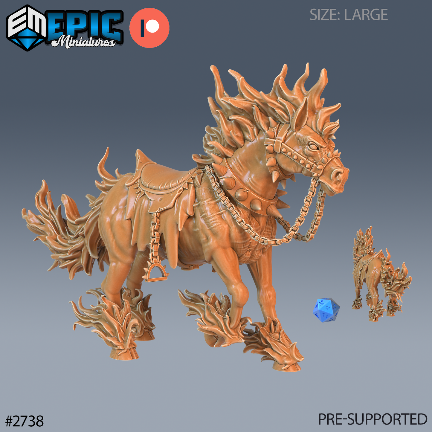 Narzugon D&D Miniature | Infernal Cavalry Devil | Resin Tabletop RPG Figure