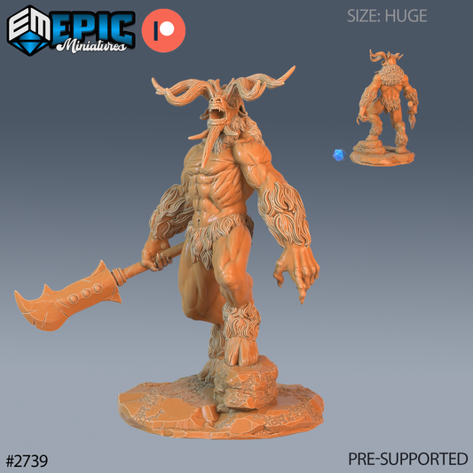 Baphomet D&D Miniature | Demon Lord of the Labyrinth | Resin Tabletop RPG Figure | 76mm Base