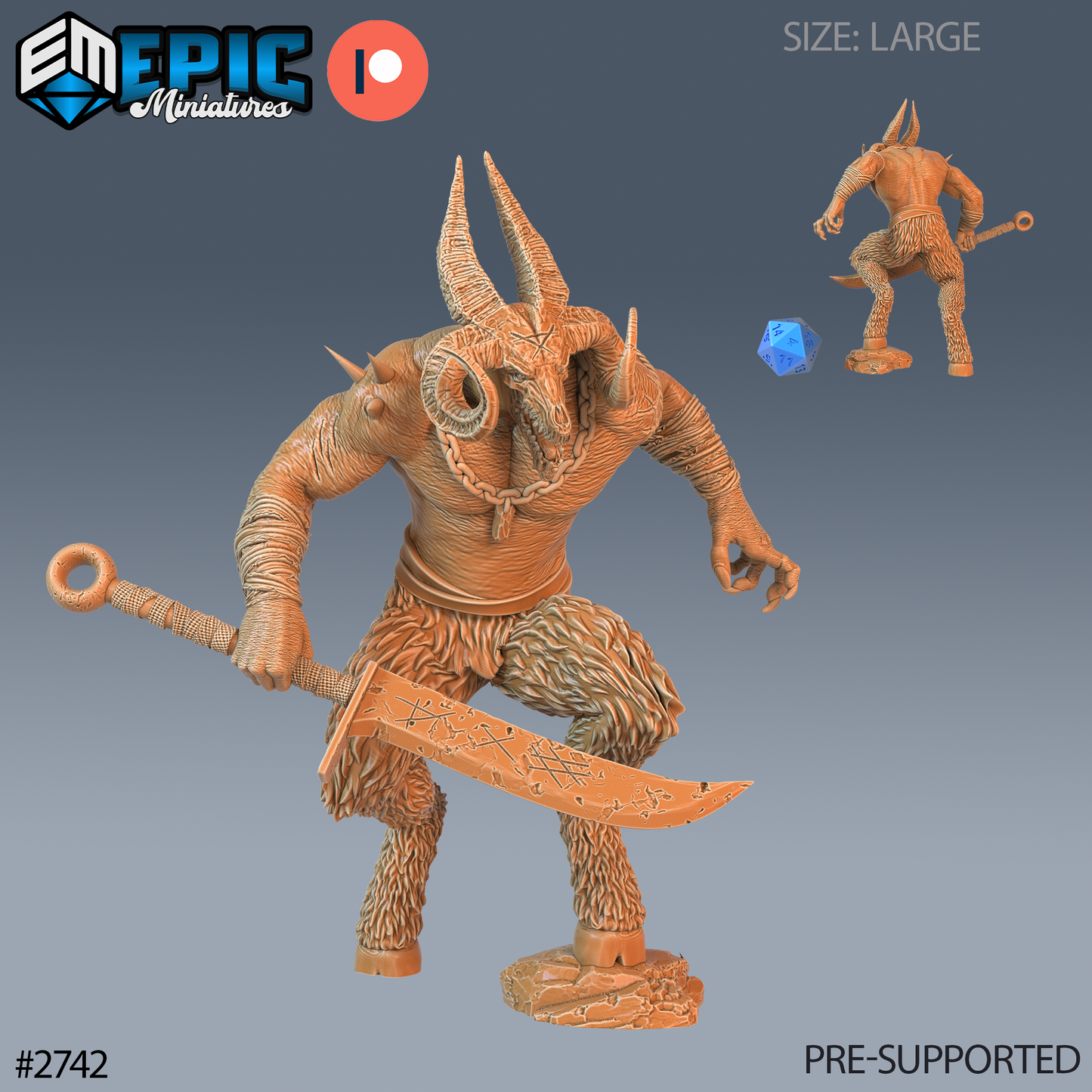 Goristro | Abyssal Siege Demon | Resin Tabletop RPG Figure | 51mm Base
