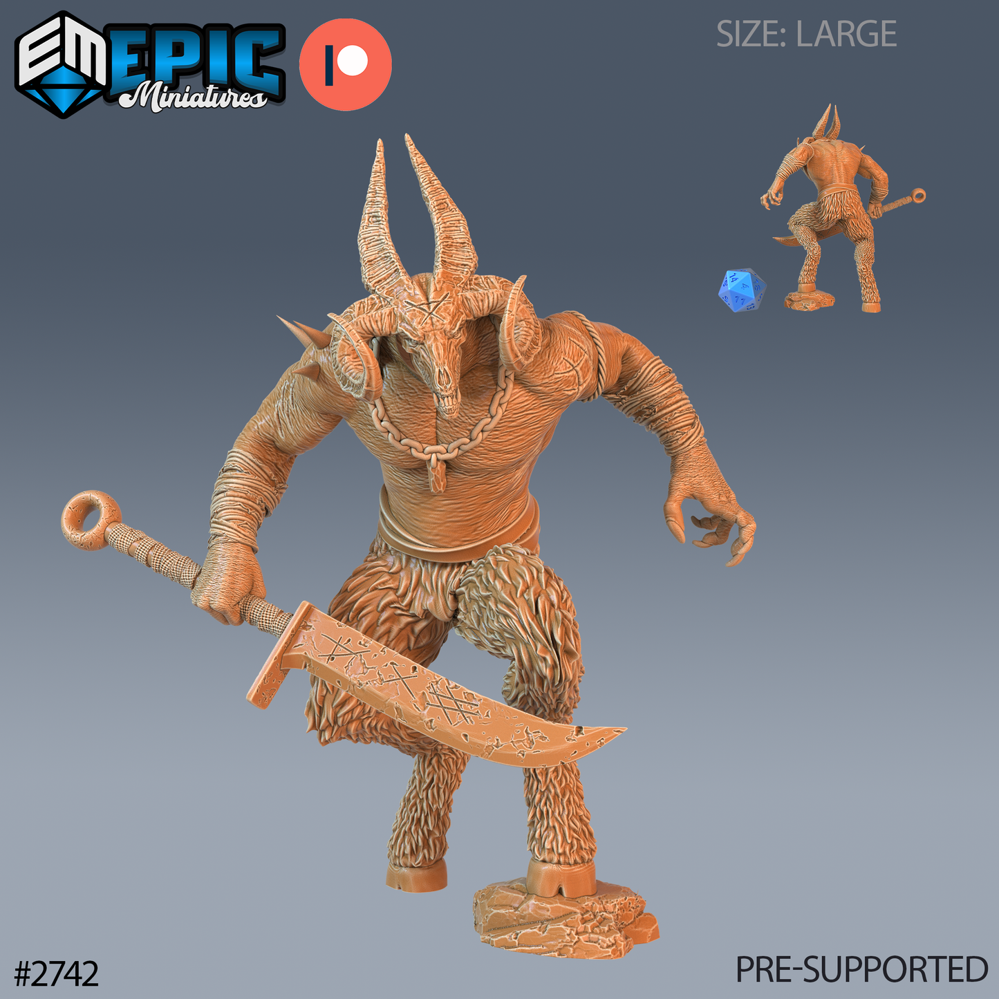 Goristro | Abyssal Siege Demon | Resin Tabletop RPG Figure | 51mm Base