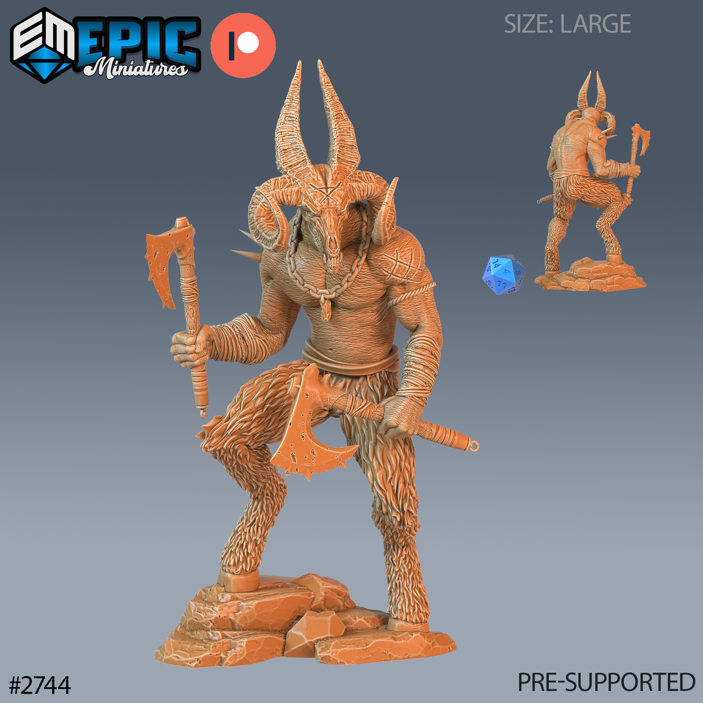 Goristro | Abyssal Siege Demon | Resin Tabletop RPG Figure | 51mm Base