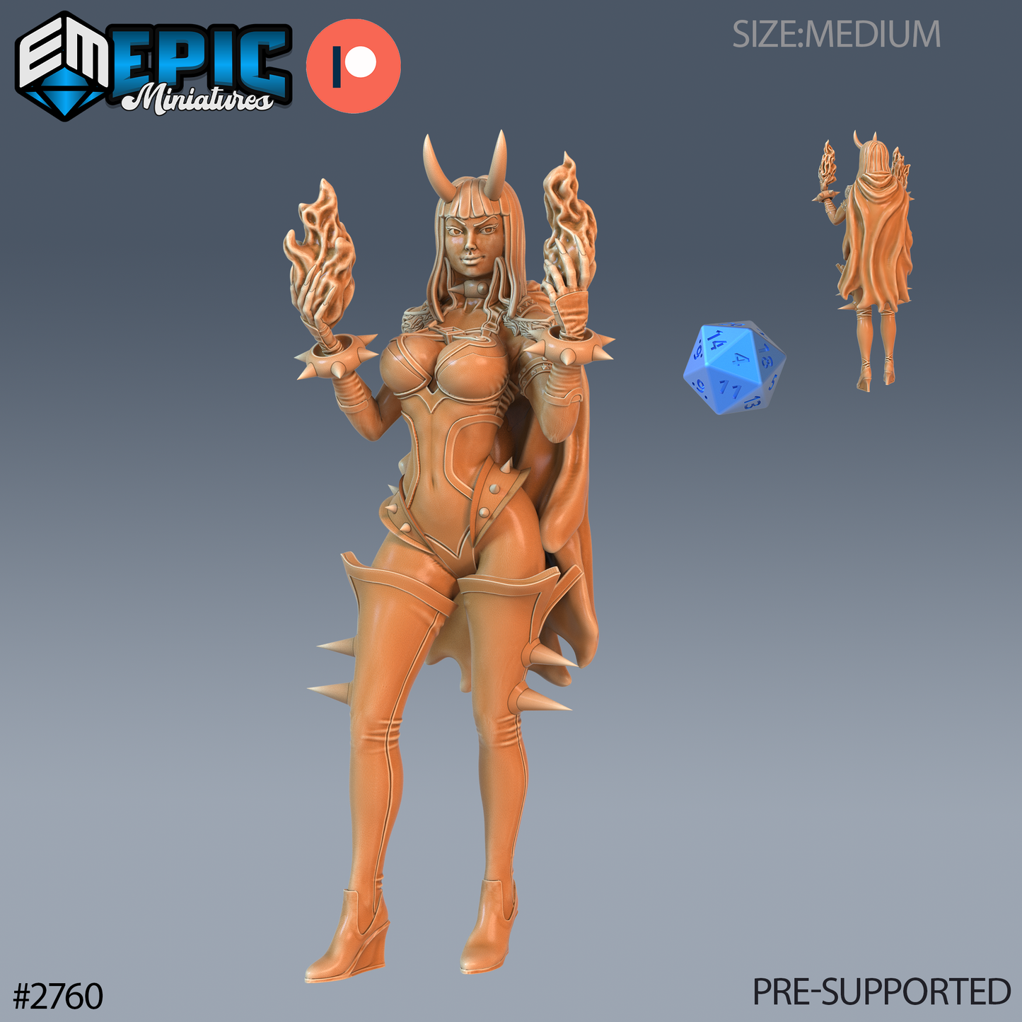 Wingless Lower Succubus | Infernal Temptress Demon | Resin Tabletop RPG Figure | 25mm Base