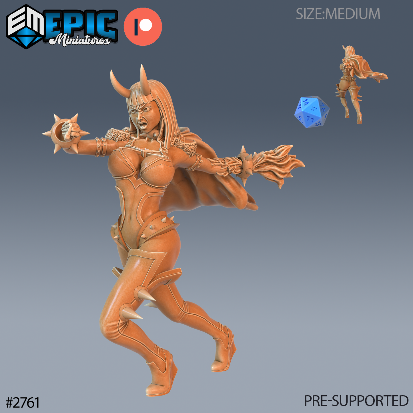 Wingless Lower Succubus | Infernal Temptress Demon | Resin Tabletop RPG Figure | 25mm Base