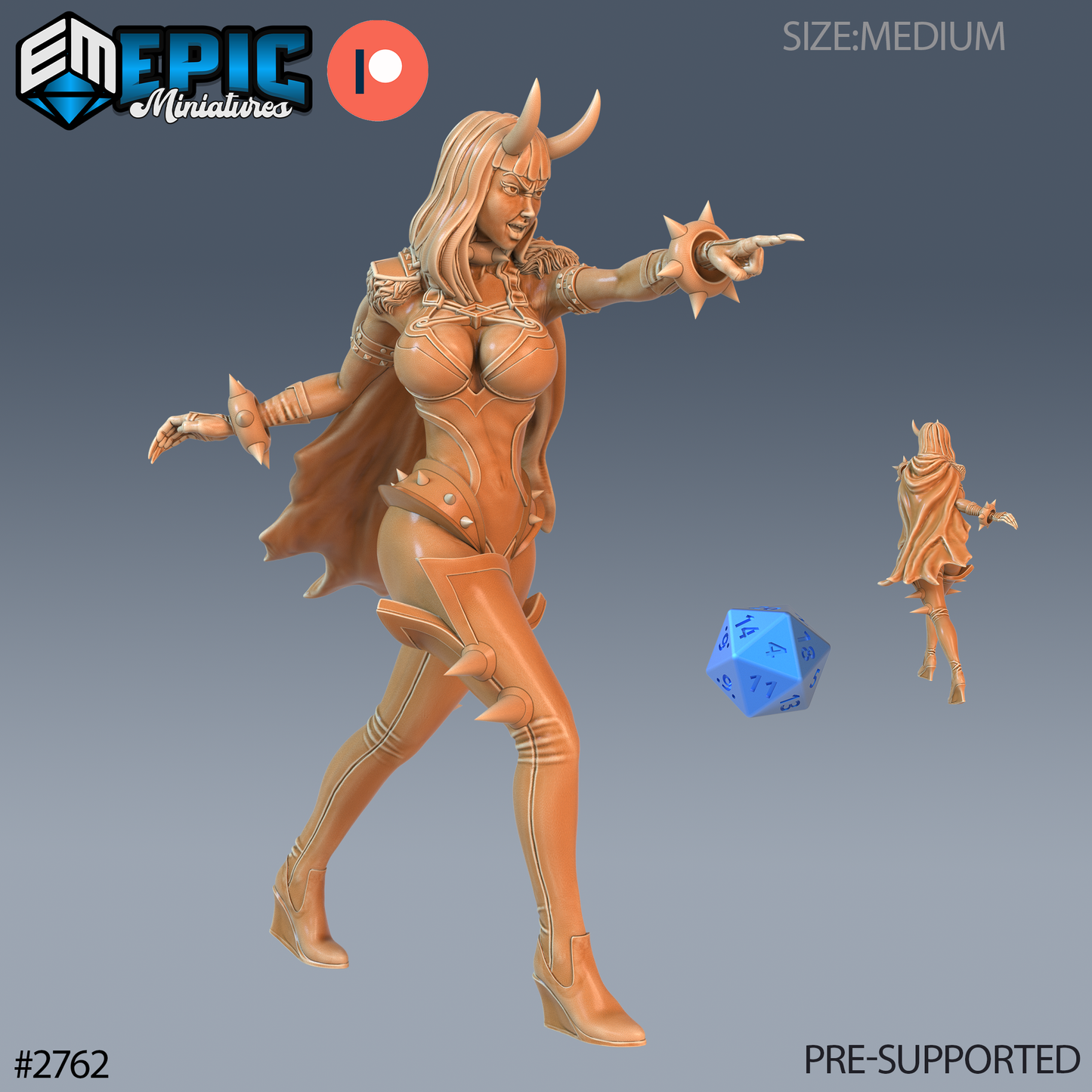 Wingless Lower Succubus | Infernal Temptress Demon | Resin Tabletop RPG Figure | 25mm Base